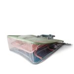 PVC Lambskin Stitched Coco Splash Shopping Bag Blue Green Pink - Image 8
