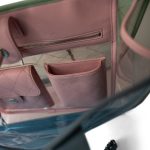 PVC Lambskin Stitched Coco Splash Shopping Bag Blue Green Pink - Image 12