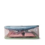PVC Lambskin Stitched Coco Splash Shopping Bag Blue Green Pink - Image 5