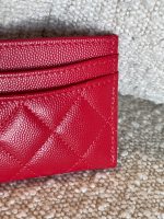 22S Red Caviar Quilted Card Holder LGHW - Image 2