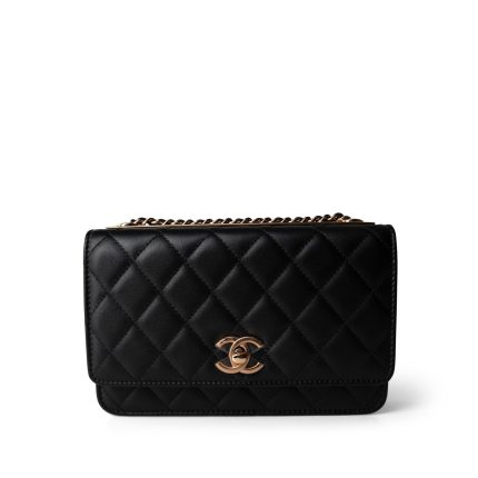Black 22C WOC Trendy CC Rose Gold Hardware