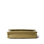 Green Yellow Moss Caviar Quilted Wallet on Chain WOC Light Gold Hardware - Image 5