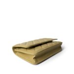 Green Yellow Moss Caviar Quilted Wallet on Chain WOC Light Gold Hardware - Image 7