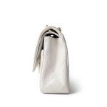 White Lambskin Quilted Medium Classic Flap Gold Hardware - Image 2