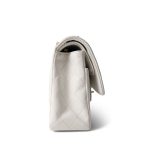 White Lambskin Quilted Medium Classic Flap Gold Hardware - Image 4