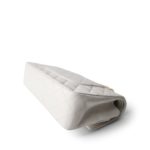 White Lambskin Quilted Medium Classic Flap Gold Hardware - Image 10