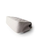 Mini Top Handle Pearly White Iridescent Lambskin Quilted Aged Gold Hardware - Image 8