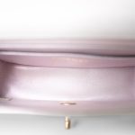 Mini Top Handle Pearly White Iridescent Lambskin Quilted Aged Gold Hardware - Image 11
