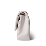 White Caviar Quilted Classic Flap Medium Light Gold Hardware - Image 4