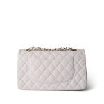 White Caviar Quilted Classic Flap Medium Light Gold Hardware - Image 5