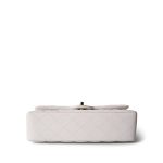 White Caviar Quilted Classic Flap Medium Light Gold Hardware - Image 6