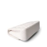 White Caviar Quilted Medium Classic Flap Light Gold Hardware - Image 8