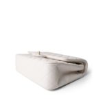 White Caviar Quilted Medium Classic Flap Light Gold Hardware - Image 6