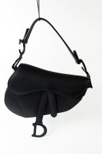 Dior Mini Ultramatte Black Saddle Bag Grained Calfskin Leather - Image 13