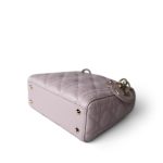 Mini Lady Dior Lotus Cannage Pale Lilac Pink Pearlescent Lambskin - Image 8