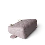 Mini Lady Dior Lotus Cannage Pale Lilac Pink Pearlescent Lambskin - Image 10
