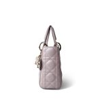 Mini Lady Dior Lotus Cannage Pale Lilac Pink Pearlescent Lambskin - Image 5