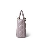 Mini Lady Dior Lotus Cannage Pale Lilac Pink Pearlescent Lambskin - Image 4