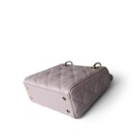 Mini Lady Dior Lotus Cannage Pale Lilac Pink Pearlescent Lambskin - Image 3
