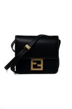 Fendi Fab Black Shoulder Bag Gold Hardware - Image 13