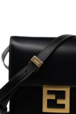 Fendi Fab Black Shoulder Bag Gold Hardware - Image 16