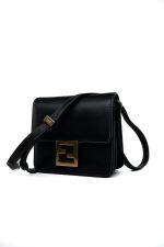 Fendi Fab Black Shoulder Bag Gold Hardware - Image 18