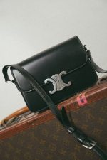 Celine Triomph Teen Black Shiny Calfskin Bag - Image 2