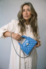 24P Blue Nano Kelly Shopper Aged Gold Hardware - Image 6