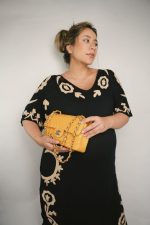 Amber Yellow Caviar Chevron Quilted Classic Flap Small LGHW - Image 6