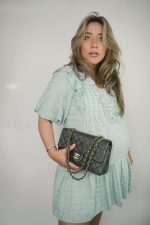Vintage Green/Grey Lambskin Quilted Classic Flap GHW - Image 6