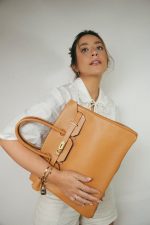 Birkin 35 Fjord Natural Sable Gold Plated B Square Stamp - Image 6