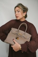 Birkin 30 Etoupe Togo Gold Plated C Stamp - Image 6