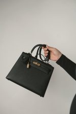 Kelly Sellier 25 Black Epsom Gold Plated Y Stamp - Image 10