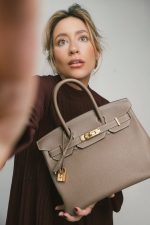 Birkin 30 Etoupe Togo Gold Plated C Stamp - Image 2