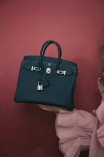 Birkin 25 Bleu Nuit / Bleu De Nord Togo Palladium Plated W Stamp - Image 10