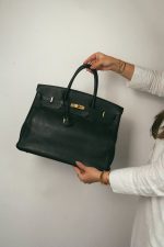 Birkin 40 Noir Clemence Gold Plated [B] Stamp - Image 10