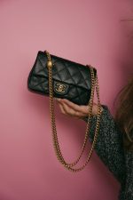 Black Caviar Quilted Mini Sweetheart Single Flap Bag Aged GHW - Image 10