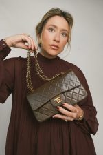Brown Lambskin Quilted Classic Flap Small Gold Hardware - Image 6