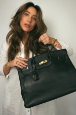 Birkin 40 Noir Clemence Gold Plated [B] Stamp - Image 2