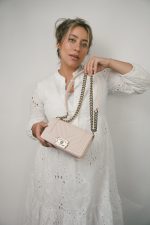 Light Pink Boy Bag Small Caviar Quilted Light Gold Hardware - Image 6