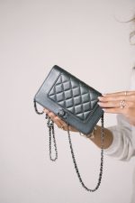 Charcoal 20A Mademoiselle Caviar Quilted Wallet on Chain (WOC) - Image 6