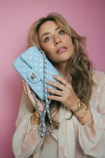 Light Blue Lambskin Quilted Mini Rectangular Flap Mini LGHW - Image 6