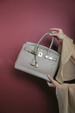 Birkin 30 Gris T Togo Gold Plated P Square Stamp - Image 10