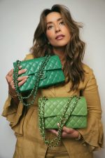 23C Green Caviar Quilted Classic Flap Small LGHW - Image 6