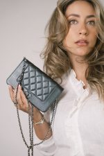 Charcoal 20A Mademoiselle Caviar Quilted Wallet on Chain (WOC) - Image 2