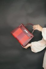 Kelly 28 Lettre M Rouge H/Vermillion/Rose Tyrien Epsom/Sombrero/Mysore Palladium Plated C Stamp - Image 10