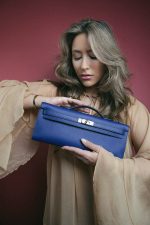 Kelly Cut Clutch Bleu Saphir Swift Palladium Plated A Stamp - Image 6