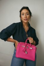 Birkin 25 (Candy Model) Rose Tyrien / Rubis Veau Epsom Palladium Plated [O] Stamp - Image 6