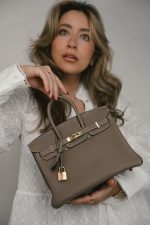 Birkin 25 Etoupe Togo Gold Plated D Stamp - Image 2