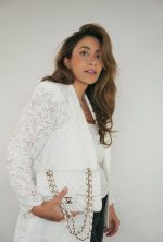 23C White Caviar Quilted Classic Flap Small LGHW - Image 6